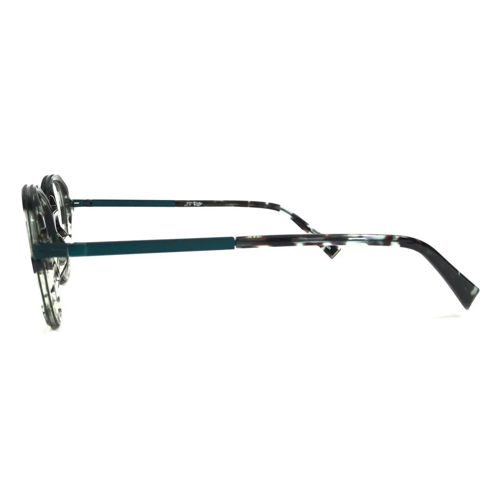 J. F. Rey Eyeglasses Frames JF2977 9022 Green Tortoise Round Full 50-22-148